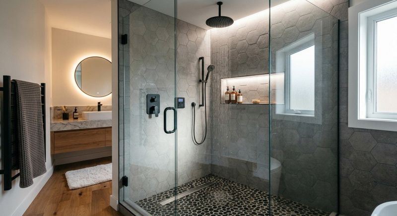 Granite Shower Installation in New London, NH